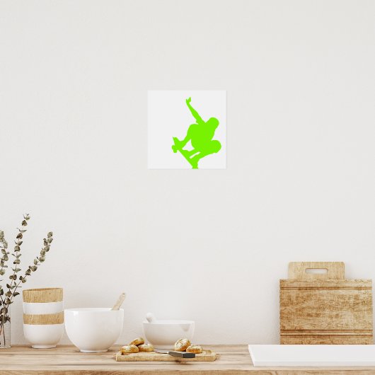 Chartreuse, Neon Green Skater Poster (Keuken)