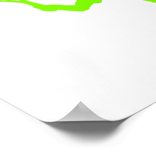 Chartreuse, Neon Green Tennis Poster (Hoek)