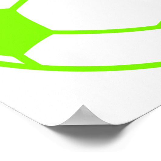Chartreuse, Neon Green Voetbal Poster (Hoek)