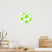Chartreuse, Neon Green Voetbal Poster (Keuken)