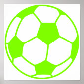 Chartreuse, Neon Green Voetbal Poster (Voorkant)