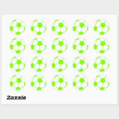 Chartreuse, Neon Green Voetbal Ronde Sticker (Vel)