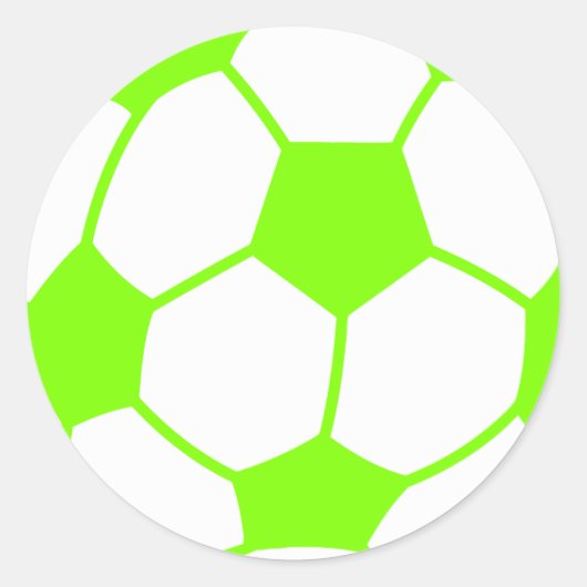 Chartreuse, Neon Green Voetbal Ronde Sticker (Voorkant)