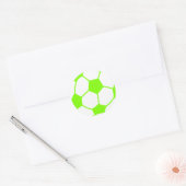 Chartreuse, Neon Green Voetbal Ronde Sticker (Envelop)