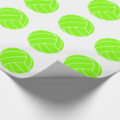 Chartreuse, Neon Green Volleyball Cadeaupapier (Hoek)