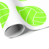 Chartreuse, Neon Green Volleyball Cadeaupapier (Rol Hoek)