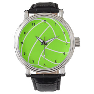 Chartreuse, Neon Green Volleyball Horloge