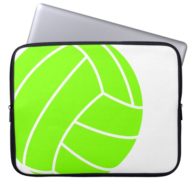 Chartreuse, Neon Green Volleyball Laptop Sleeve (Voorkant)