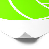 Chartreuse, Neon Green Volleyball Poster (Hoek)