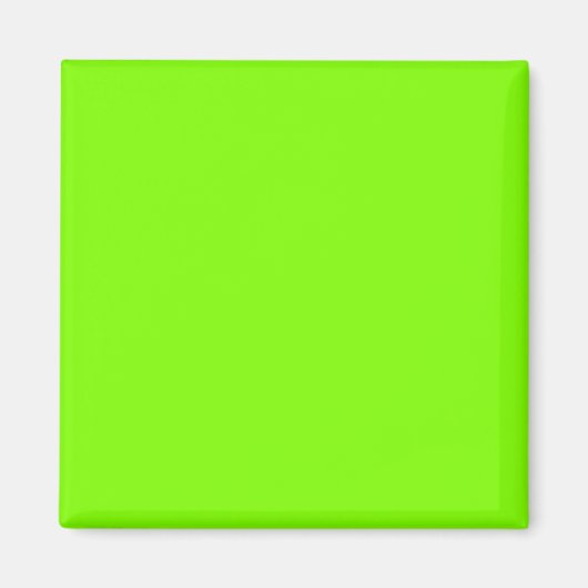 Chartreuse/Neon Groen 7FFF00 Kleur & Afbeelding Op Magneet (Voorkant)