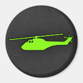 Chartreuse, Neon Groene Helikopter Magneet (Voorkant)