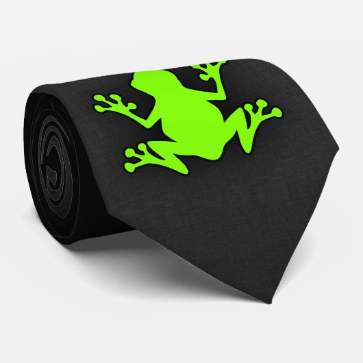 Chartreuse, Neon Groene Kikker Stropdas (Opgerold)