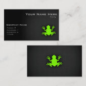 Chartreuse, Neon Groene Kikker Visitekaartje (Voorkant / Achterkant)