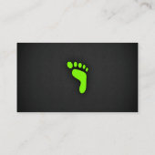 Chartreuse, Neon groene voetafdruk Visitekaartje (Achterkant)