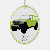 Chartreuse off-road utility vehicle 7-sleuf grille keramisch ornament (Rechts)