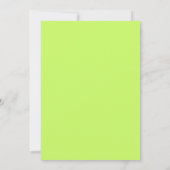 Chartreuse Oranje Wilde Bloemen Bruiloft Kaart (Achterkant)