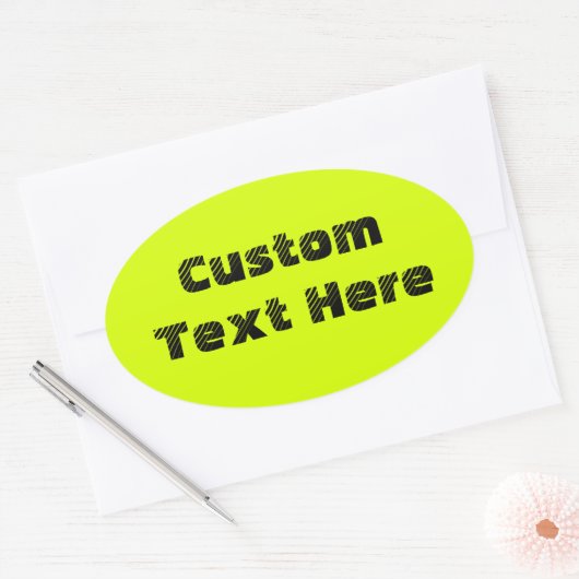 Chartreuse Ovale Sticker (Envelop)