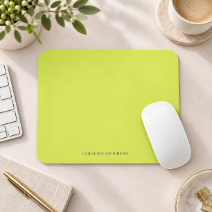 Chartreuse Persoonlijke Naam Modern Minimalistisch Muismat
