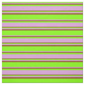 Chartreuse, Plum en Brown Stripes Pattern Stof (Swatch)