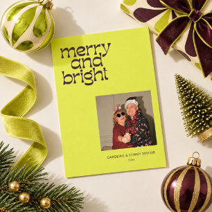 Chartreuse Pretbedrijfs Levendig Uniek Kerst Foto Feestdagenkaart