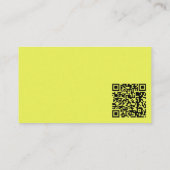 Chartreuse QR-code modern minimalistisch professio Visitekaartje (Achterkant)
