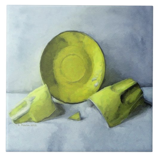 Chartreuse Saucer en Broken Cup Tegeltje (Voorkant)