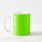 Chartreuse Solid Color Gepersonaliseerd Koffiemok (Links)