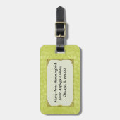 Chartreuse Struisvelerend Uitziende Koffer Tag Bagagelabel (Voorkant verticaal)
