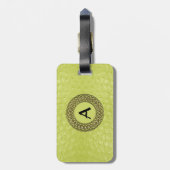 Chartreuse Struisvelerend Uitziende Koffer Tag Bagagelabel (Achterkant verticaal)