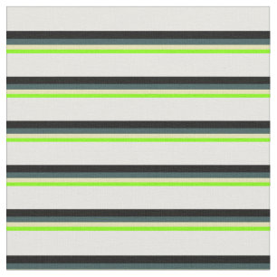 Chartreuse, Tan, Dark Slate Grey, Zwart en Wit Stof