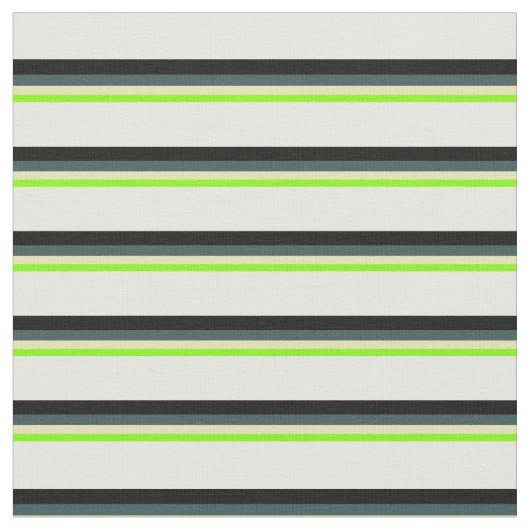 Chartreuse, Tan, Dark Slate Grey, Zwart en Wit Stof (Close Up)