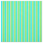 Chartreuse, Tan en Cyaan Lined/Striped Pattern Stof (Swatch)