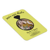 Chartreuse Trouwring Foto Save the Date Magneet (Rechterzijde)