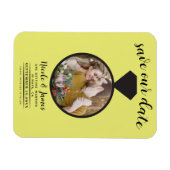 Chartreuse Trouwring Foto Save the Date Magneet (Horizontaal)