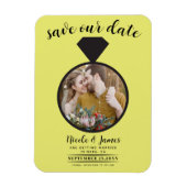 Chartreuse Trouwring Foto Save the Date Magneet (Verticaal)