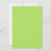 Chartreuse Turquoise Geschilderde Bruiloft Kaart (Achterkant)