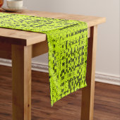 Chartreuse Tweed Korte Tafelloper (Voorbeeld)