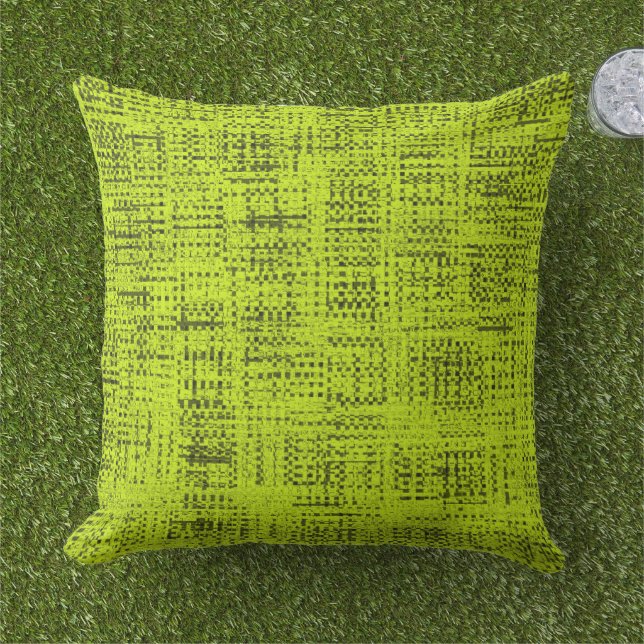 Chartreuse Tweed Sierkussen Outdoor (Gras)