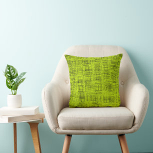 Chartreuse Tweed Sierkussen Polyester
