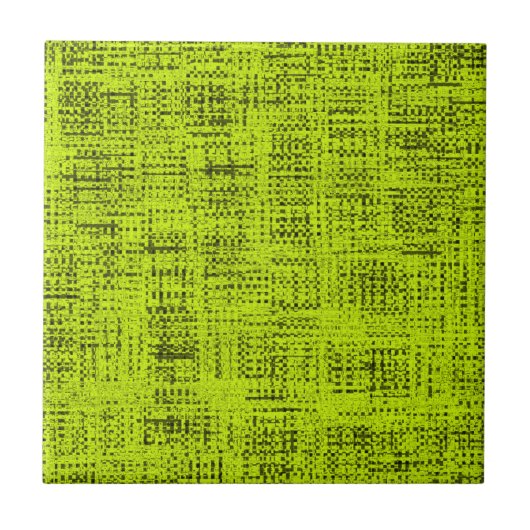 Chartreuse Tweed Tegeltje (Voorkant)