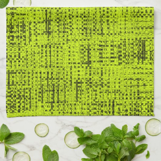 Chartreuse Tweed Theedoek (Gevouwen)