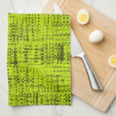 Chartreuse Tweed Theedoek (Quarter Fold)