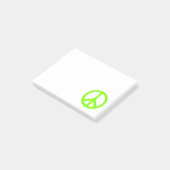 Chartreuse Vredessymbool Post-it® Notes (Schuin)