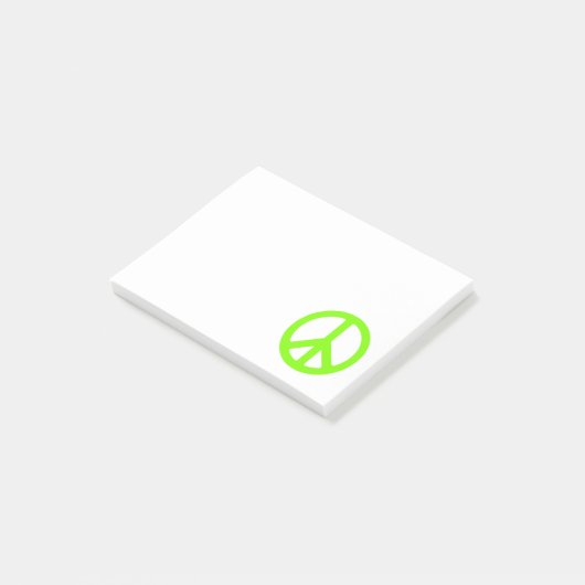 Chartreuse Vredessymbool Post-it® Notes (Schuin)