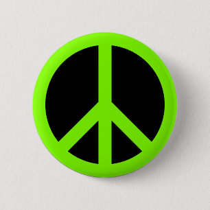 Chartreuse Vredessymbool Ronde Button 5,7 Cm