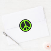 Chartreuse Vredessymbool Ronde Sticker (Envelop)