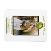 Chartreuse Waszegel Foto Bruiloft Save the Date Magneet (Horizontaal)