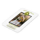 Chartreuse Waszegel Foto Bruiloft Save the Date Magneet (Linkerzijde)