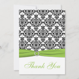 Chartreuse, witte, zwarte, zwarte, bedankt kaart