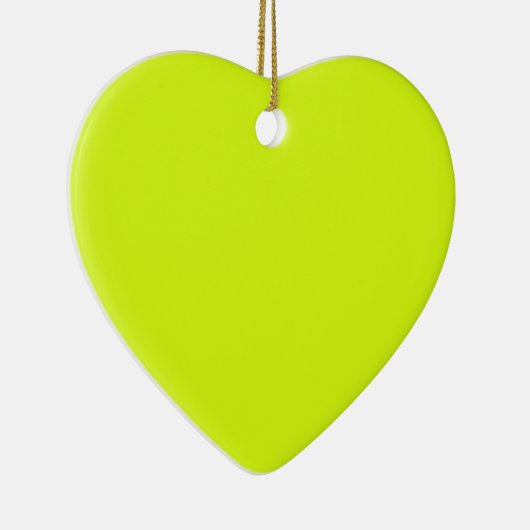 Chartreuse Yellow (vaste kleur) Keramisch Ornament (Rechts)